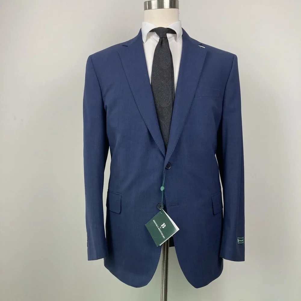 B By Brooks Brothers Blazer Mens 42R Navy Wool Blend Jacket
